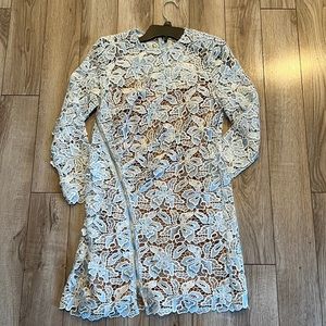 Self Portrait Lily 3D Lace Mini Dress (Size 8)